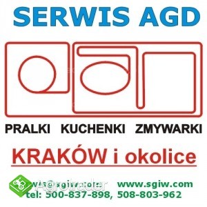 Naprawa pralek i zmywarek Kraków tel.508-803-962