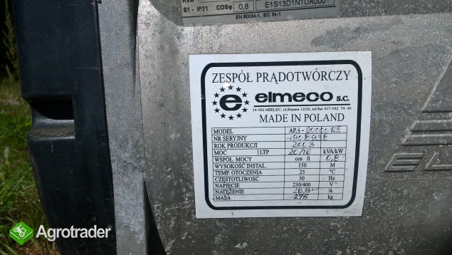 Agregat prądotwórczy Mielec elmeo 22kw diesel - zdjęcie 2