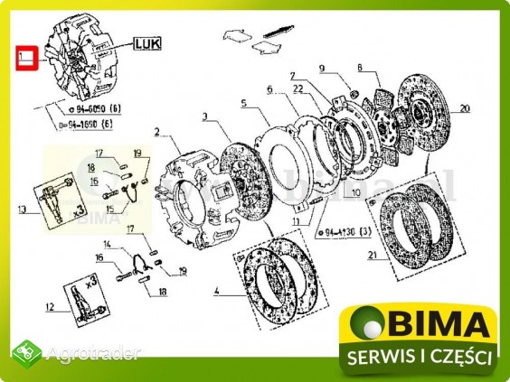 Docisk tarcza łożyso sprzęgła Renault CLAAS 103-52 - zdjęcie 1