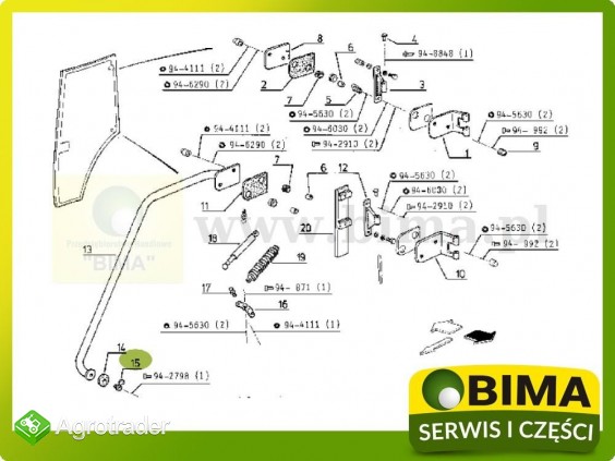 Osłona śruby mocującej szybę Renault CLAAS Ares 697,710 - zdjęcie 2