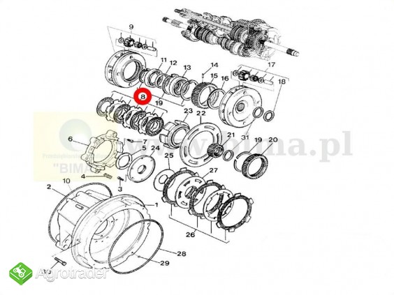 Tarcza cierna dynashift MF Massey Ferguson 6170,6180 - zdjęcie 1