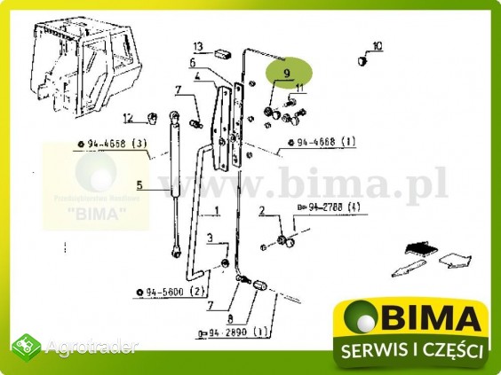 Osłona śruby mocującej szybę Renault CLAAS 120-14 - zdjęcie 1